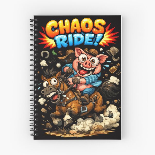 Item preview, Chaos Pig riding Horse Sticker designed and sold by Chaotic Critters.
