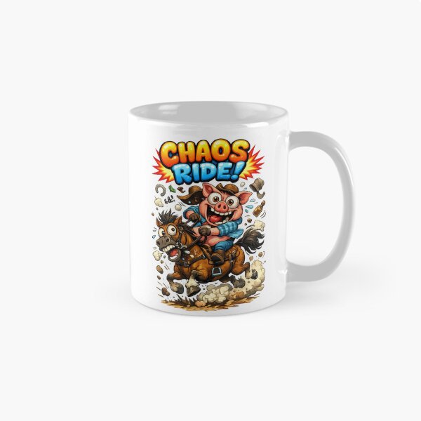 Item preview, Chaos Pig riding Horse Sticker designed and sold by Chaotic Critters.