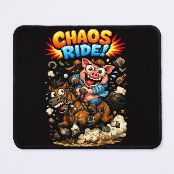Item preview, Chaos Pig riding Horse Sticker designed and sold by Chaotic Critters.
