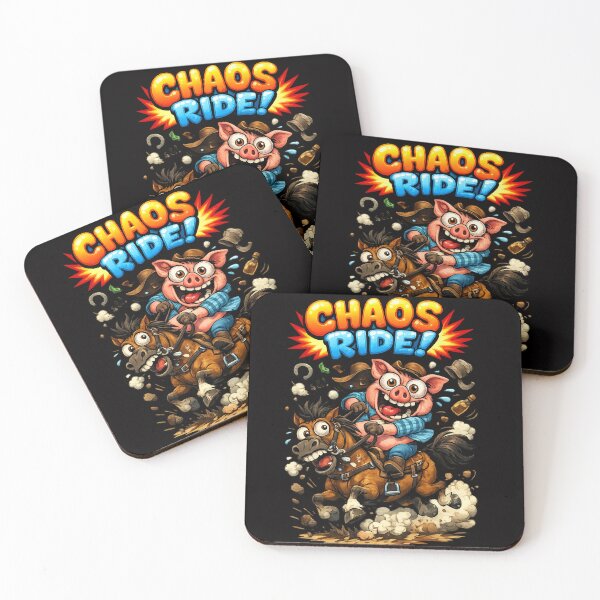 Item preview, Chaos Pig riding Horse Sticker designed and sold by Chaotic Critters.