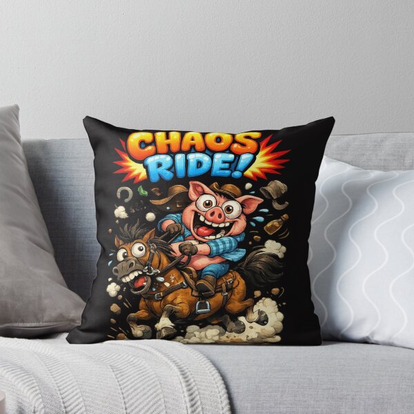 Item preview, Chaos Pig riding Horse Sticker designed and sold by Chaotic Critters.