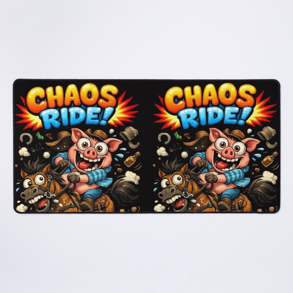 Item preview, Chaos Pig riding Horse Sticker designed and sold by Chaotic Critters.