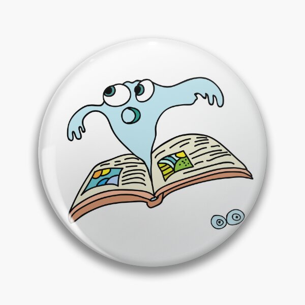 Item preview, Funny Book Ghost – Cute Reading Monster Illustration designed and sold by AlisaArtDecor.