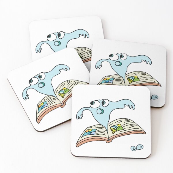 Item preview, Funny Book Ghost – Cute Reading Monster Illustration designed and sold by AlisaArtDecor.
