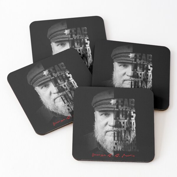 Item preview, George R.R. Martin Split Face Quote Poster designed and sold by Enea Kelo.