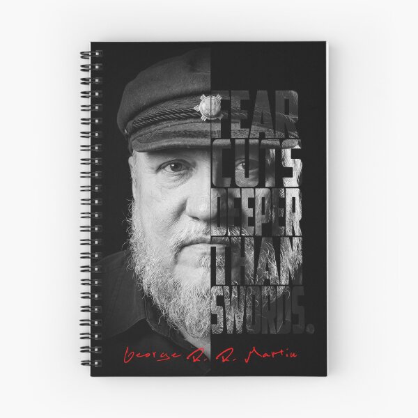 Item preview, George R.R. Martin Split Face Quote Poster designed and sold by Enea Kelo.