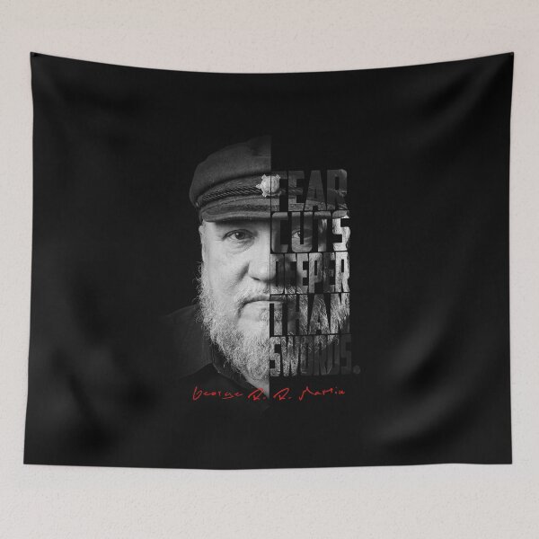 Item preview, George R.R. Martin Split Face Quote Poster designed and sold by Enea Kelo.