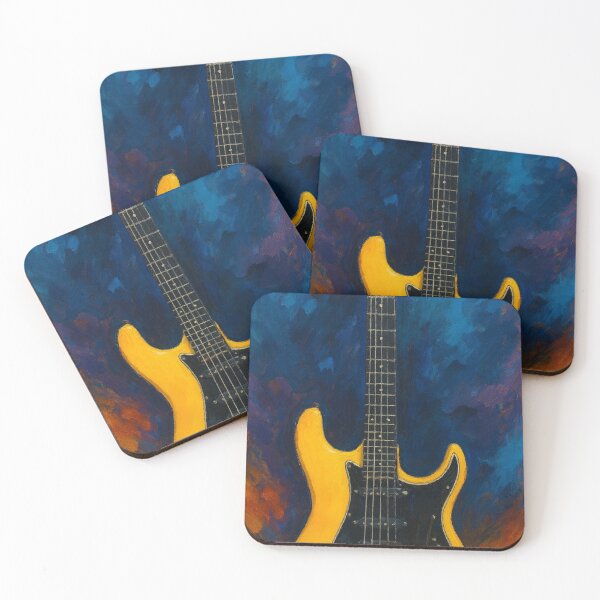 Item preview, Yellow Electric Guitar Abstract Painting designed and sold by Joey Santiago.