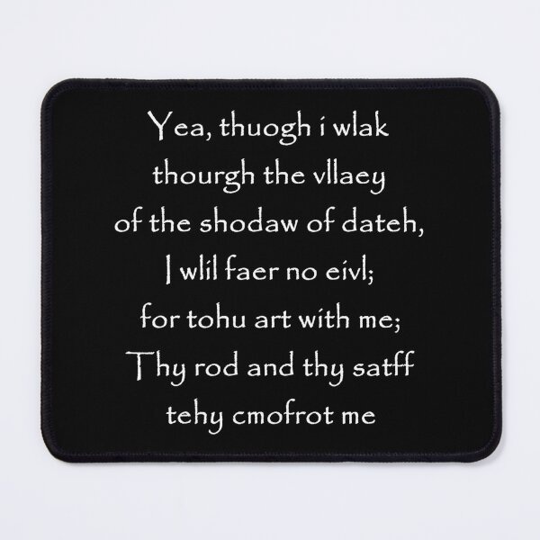 Item preview, Psalm 23:4 Typoglycemia Bible Verse Design - Christian Faith Gift - White designed and sold by ZechJohnRB.