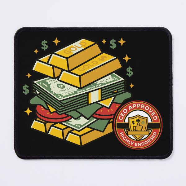 Item preview, Corporate Luxury Burger Meme - CEO Approved Cringe Aesthetic designed and sold by Mdozet.