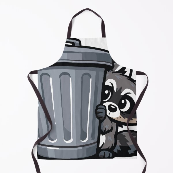 Item preview, A cautious raccoon carefully observing the world from behind a trash can. The design captures the funny and curious personality often associated with raccoons. designed and sold by Dejbar.