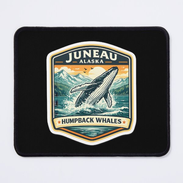 Item preview, Juneau Alaska Humpback Whales Scenic Whale Travel Design designed and sold by ElLocoMus.