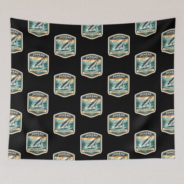 Item preview, Juneau Alaska Humpback Whales Scenic Whale Travel Design designed and sold by ElLocoMus.