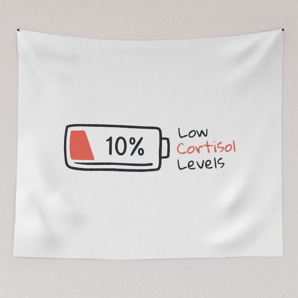 Item preview, Low Cortisol Levels Battery – Funny Stress Free Mental Health Humor Design designed and sold by ArcticFoxStudio.