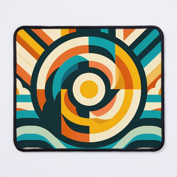 Item preview, Retro Geometric Sun and Waves designed and sold by InkSmithery.