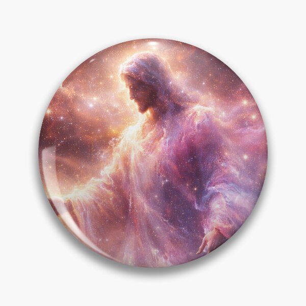 Item preview, Cosmic Jesus Christ Nebula – Christian Faith Space Art Wallpaper designed and sold by ImaginingNebulae.