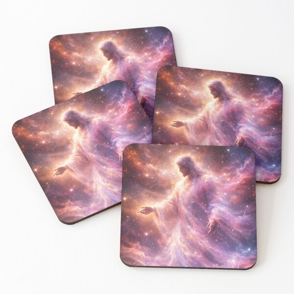 Item preview, Cosmic Jesus Christ Nebula – Christian Faith Space Art Wallpaper designed and sold by ImaginingNebulae.