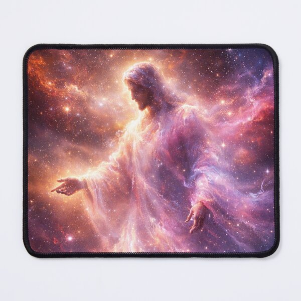 Item preview, Cosmic Jesus Christ Nebula – Christian Faith Space Art Wallpaper designed and sold by ImaginingNebulae.