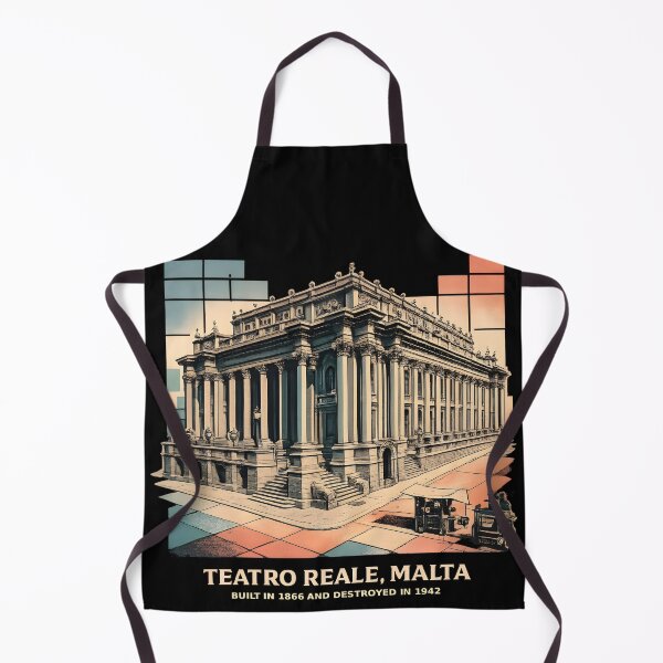 Item preview, Royal Opera House Valletta Malta - Destroyed 1942 | Risograph Duotone Art designed and sold by WAUZ.