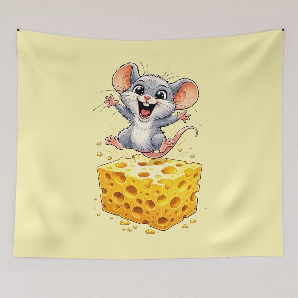 Item preview, Funny mouse. Happy. Cheese. designed and sold by Natart1004.