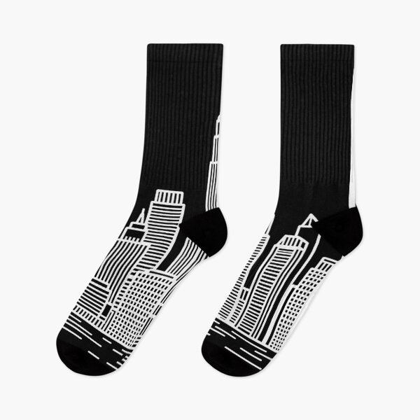 Item preview, New York City Travel Illustration Line Art - White Lines designed and sold by Stripe Wall Studio.