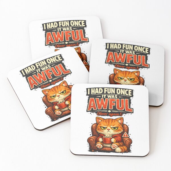 Item preview, I Had Fun Once It Was Awful Funny Grumpy Cat Antisocial Introvert Humor designed and sold by Stikaro.