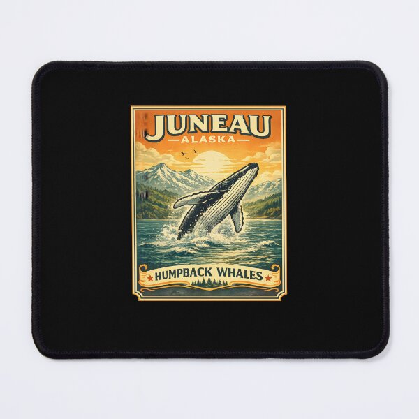 Item preview, Vintage Juneau Alaska Humpback Whales Scenic Whale Travel designed and sold by ElLocoMus.
