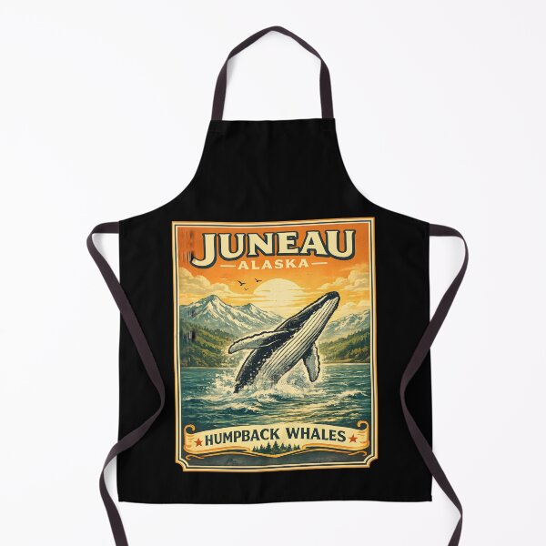 Item preview, Vintage Juneau Alaska Humpback Whales Scenic Whale Travel designed and sold by ElLocoMus.