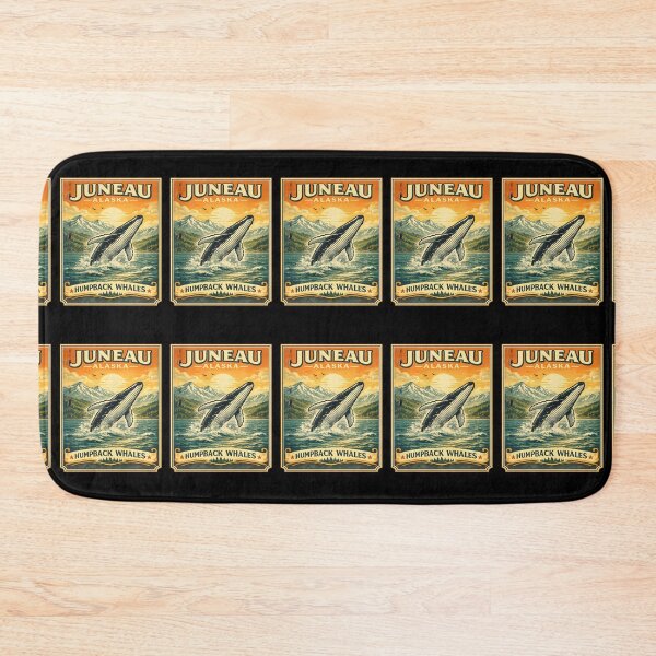 Item preview, Vintage Juneau Alaska Humpback Whales Scenic Whale Travel designed and sold by ElLocoMus.