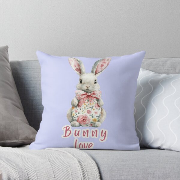 Item preview, Bunny Love Floral Bunny Spring Bunny Illustration designed and sold by TeesOnRosebud.