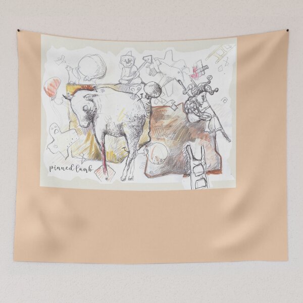 Item preview, Pinned Lamb in Toys World (Original Mix Media Painting by ACCI) Chapter Two designed and sold by VanyssaGraphics.