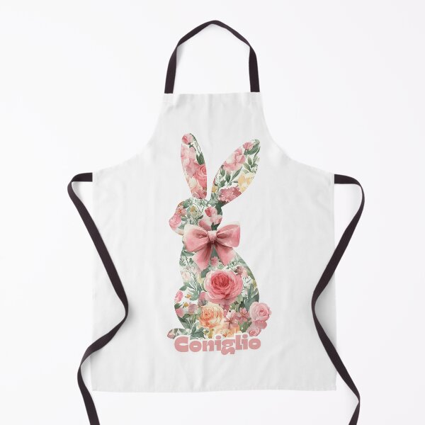 Item preview, Coniglio Floral Bunny Italian Bunny Illustration Spring Bunny designed and sold by TeesOnRosebud.