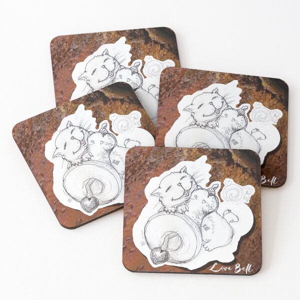 Item preview, Cat With Heart Bell Clapper (Original Drawing by ACCI) designed and sold by VanyssaGraphics.