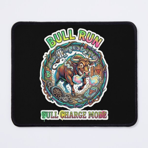 Item preview, Bitcoin Bull Run Sticker Wall Street Crypto Trader Art designed and sold by Bug by Design.