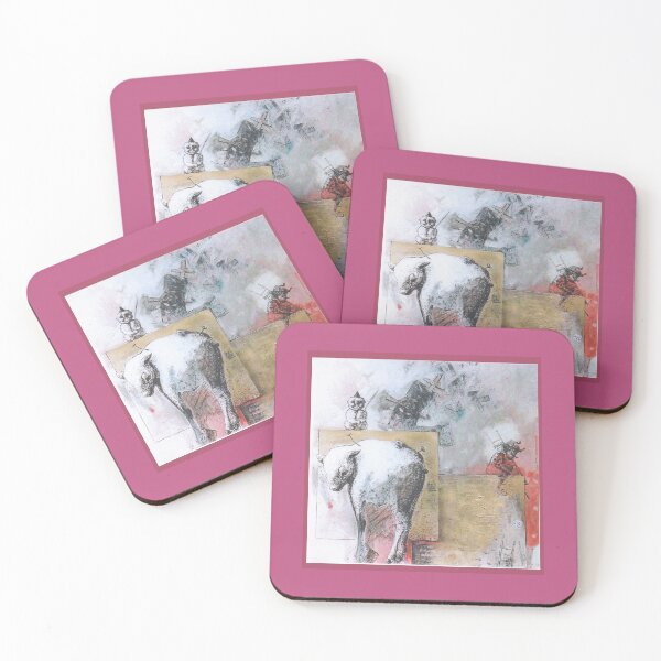 Item preview, Pinned Lamb in Toys World (Original Mix Media Painting by ACCI) designed and sold by VanyssaGraphics.