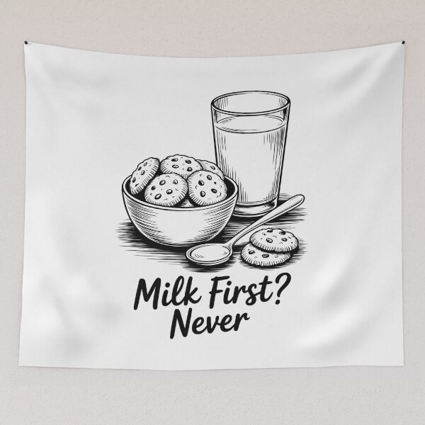 Item preview, Milk First? Never – Funny Cookie Cereal Statement designed and sold by Art-Arcade6.
