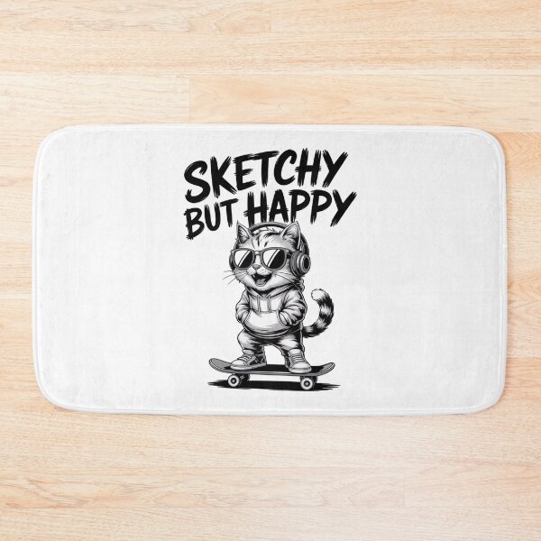 Item preview, graffiti cat skater – board tricks - streetwear - kickflip - skateboarding - skater - skate life - skate culture  - Skateboarding animal designed and sold by JansenGS.