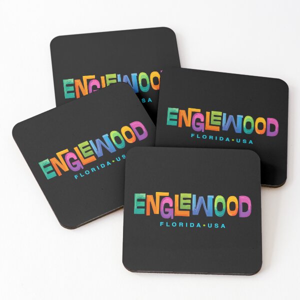 Item preview, Englewood Florida Retro Typographic Design designed and sold by Futurebeachbum.