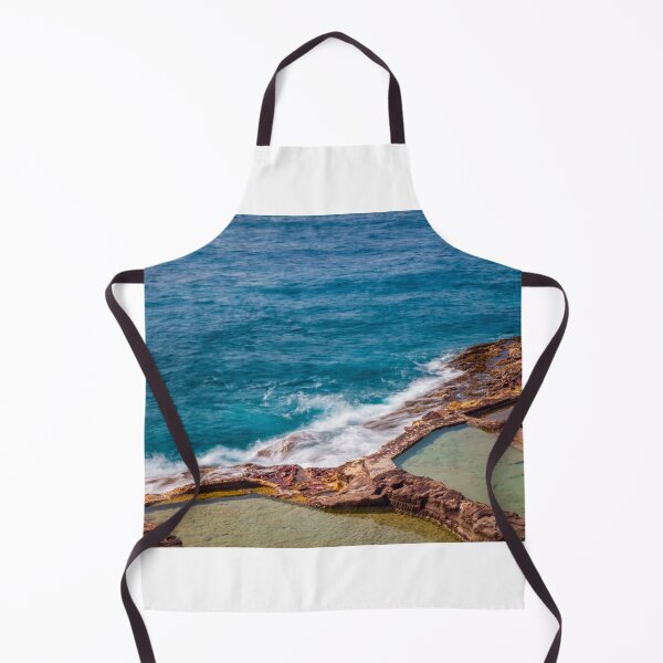 Item preview, Rocky Coast Tide Pools With Turquoise Ocean Waves Crashing Along a Coastal Shoreline designed and sold by Nmallia.
