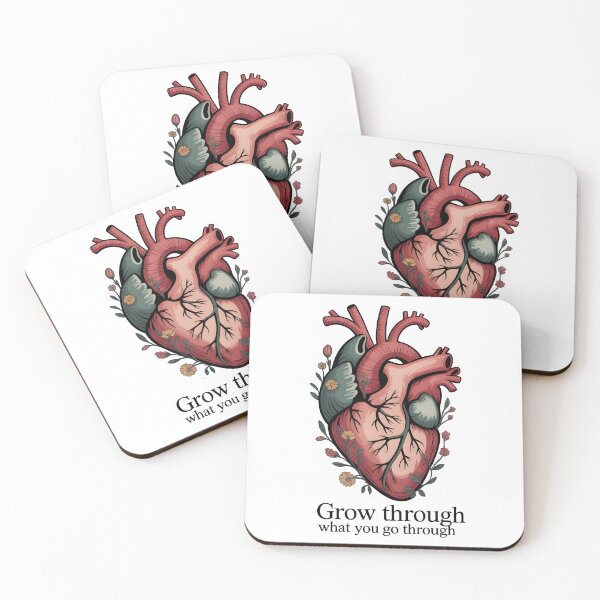 Item preview, Anatomical Heart With Flowers - Grow Through What You Go Through designed and sold by Insight-Ink.