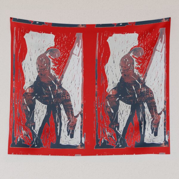 Item preview, Don Quijote (Original Linocut by ACCI) designed and sold by VanyssaGraphics.