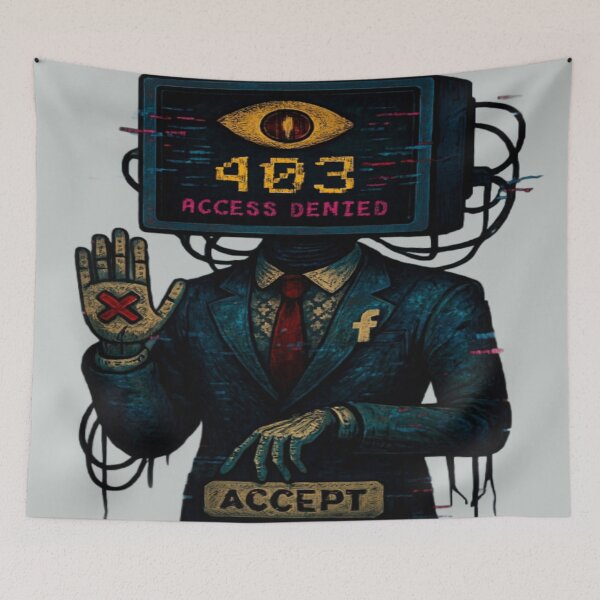 Item preview, Cyborg 403 Access Denied Corporate Dystopia designed and sold by Ecosetereos.