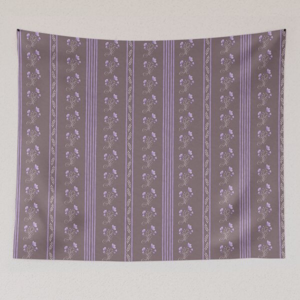 Item preview, Petals and Flourishes monochrom purple lilac designed and sold by Designs by christel_treiber.