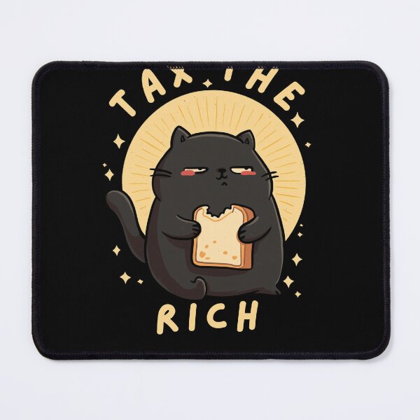 Item preview, Tax The Rich Broke Black Cat Eating Bread Funny Anti Capitalism Cat designed and sold by Region.