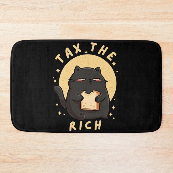 Item preview, Tax The Rich Broke Black Cat Eating Bread Funny Anti Capitalism Cat designed and sold by Region.