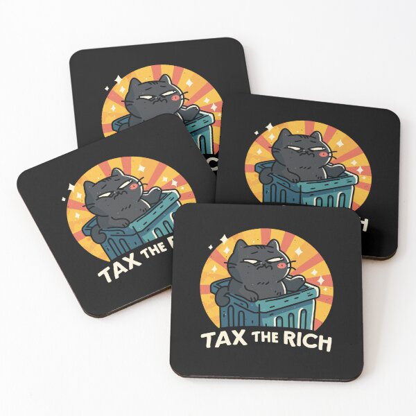 Item preview, Tax The Rich Broke Black Cat Dumpster Life Funny Anti Work Cat designed and sold by Region.
