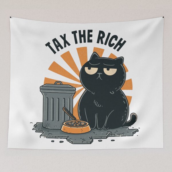 Item preview, Tax The Rich Dumpster Cat Funny Anti Capitalism Black Cat Design designed and sold by Region.