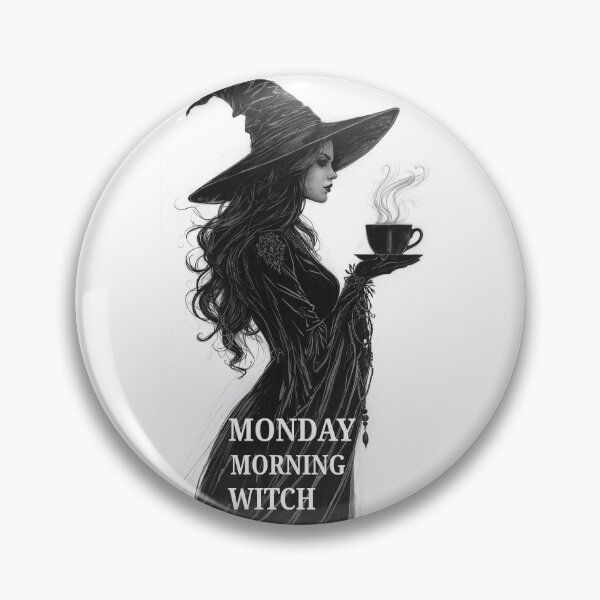 Item preview, Monday morning witch coffee mood designed and sold by BlondeBalance.