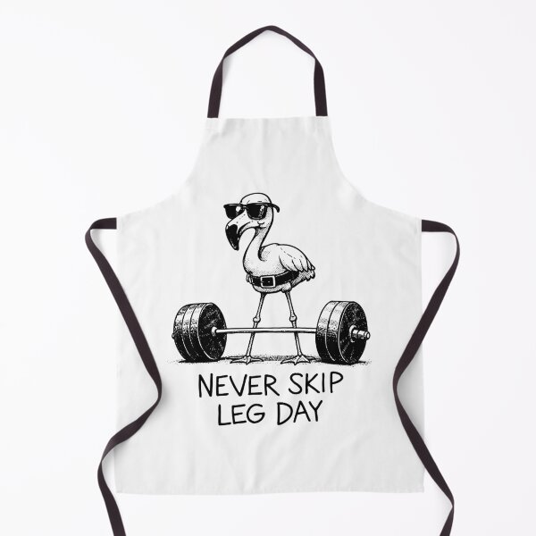 Item preview, Never Skip Leg Day – Funny Flamingo Illustration designed and sold by majesty-prints.
