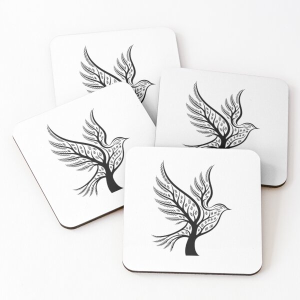 Item preview, Intricate Soaring Dove Silhouette Ornate Bird Peace designed and sold by NRcollections24.
